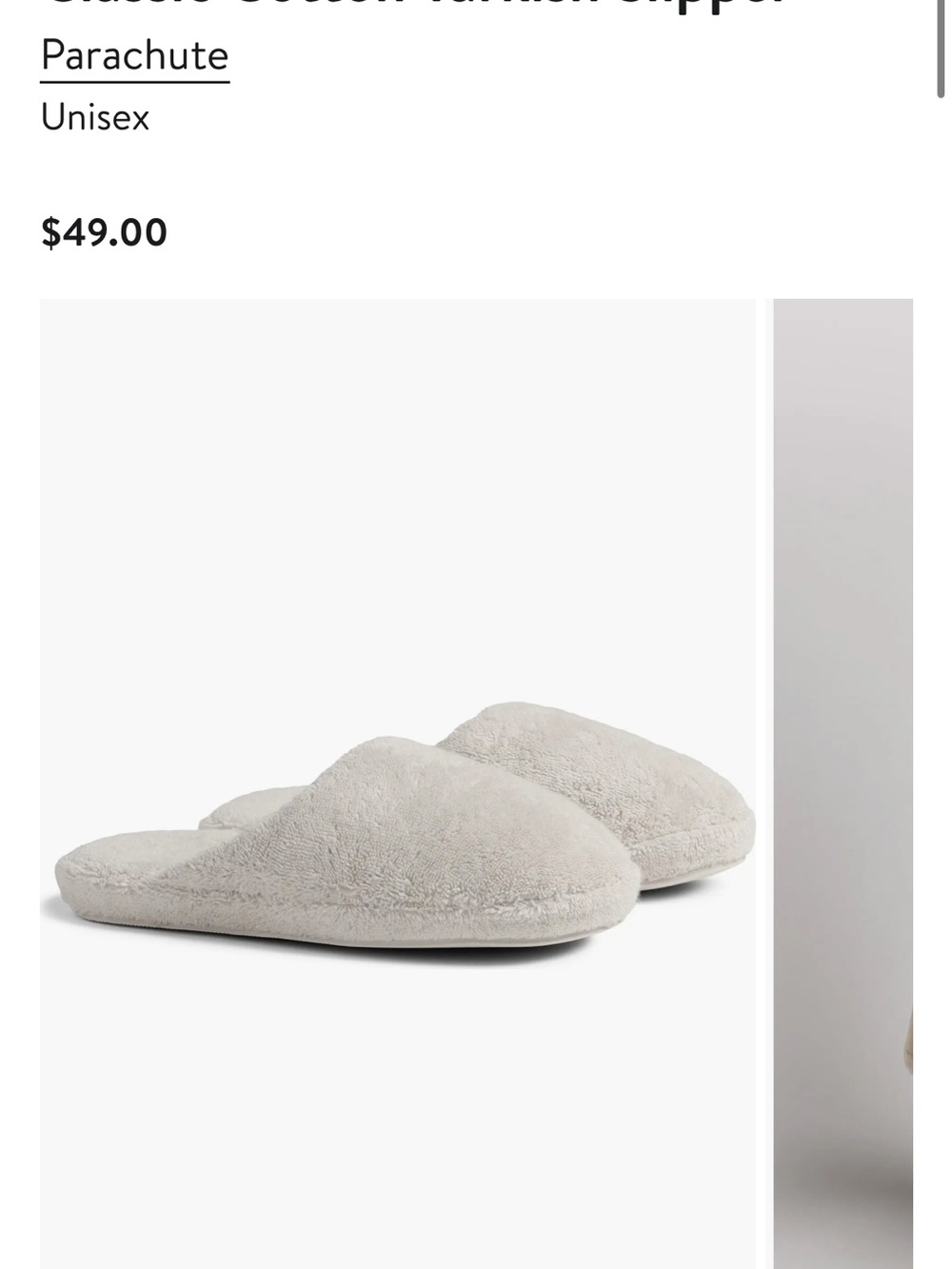 Parachute Classic Cotton Turkish Slipper